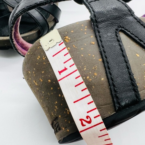 Teva Women’s Cabrillo Crossover Wedge Black Leather Sandals Size 9 - Picture 10 of 12